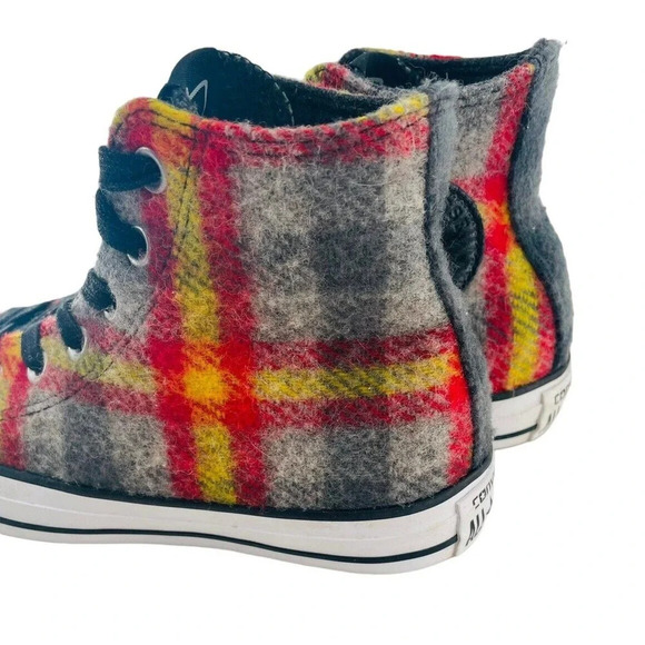 Converse X Woolrich Hi-Top Sneakers Chuck Taylor All Star Wool Size M 4.5 W 6.5 - Picture 8 of 16